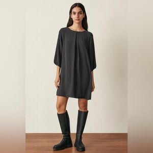 H&M Shift Dark Gray Long Sleeve Dress
